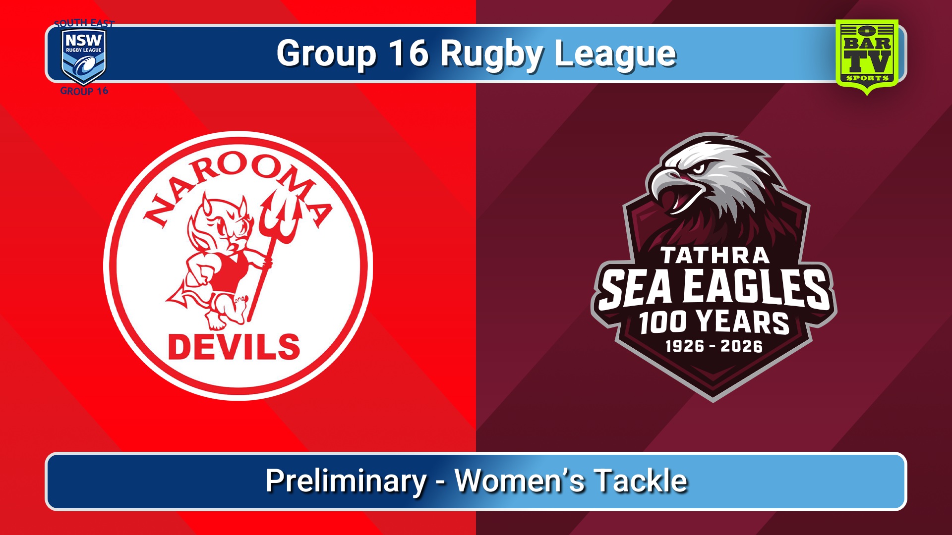 260830-video-Group 16 Rugby League  Preliminary - Women’s Tackle - Narooma Devils v Tathra Sea Eagles Slate Image