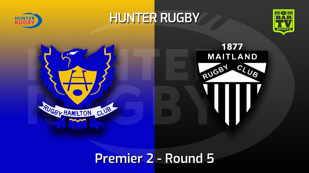 MINI GAME: Hunter Rugby Round 5 - Premier 2 - Hamilton Hawks v Maitland Slate Image
