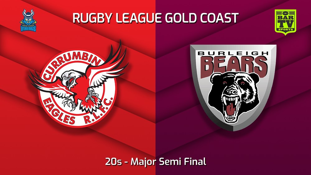 220904-Gold Coast Major Semi Final - 20s - Currumbin Eagles v Burleigh Bears Slate Image