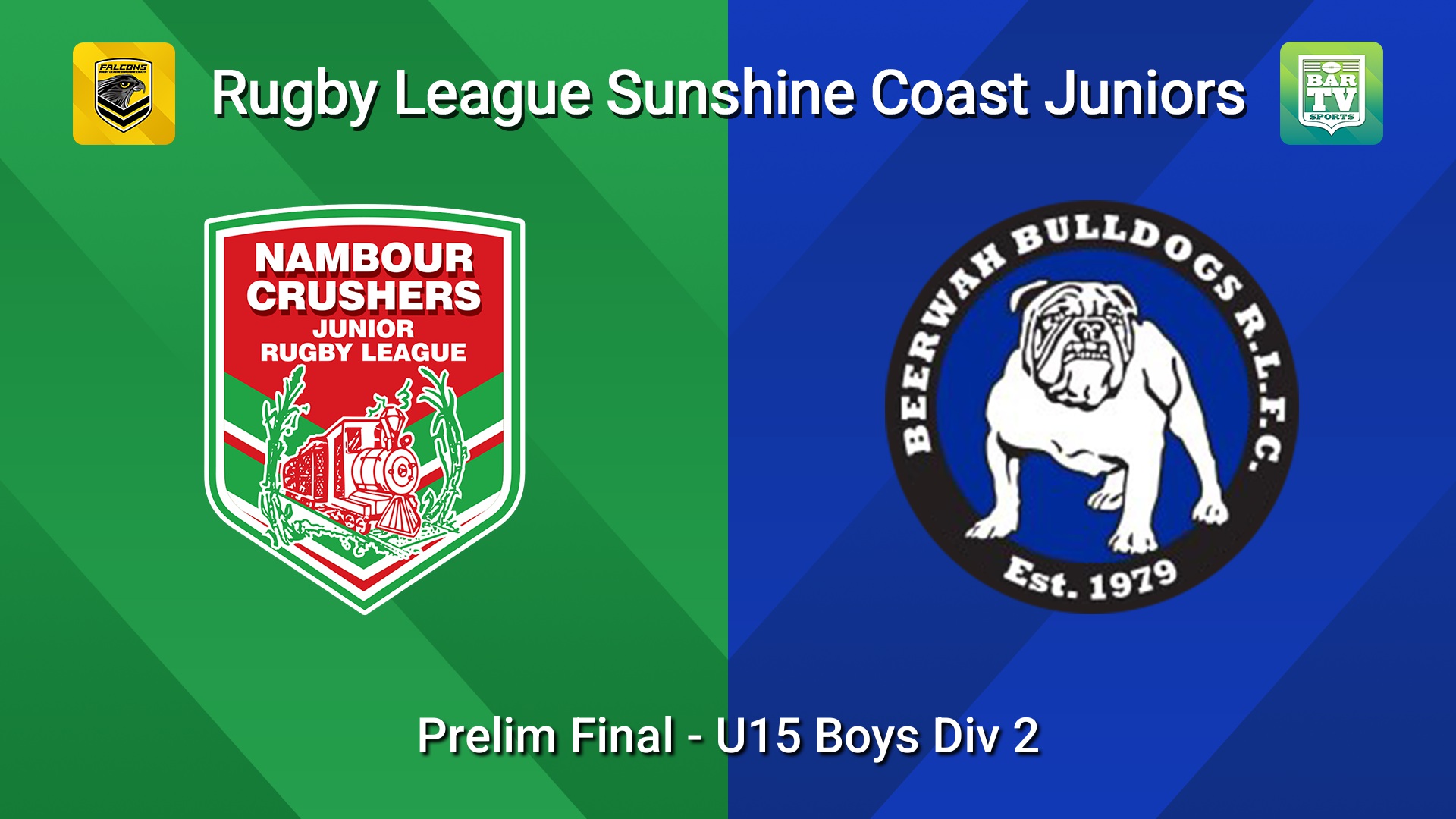 260828-video-Sunshine Coast Junior Rugby League Prelim Final - U15 Boys Div 2 - Nambour Crushers JRL v Beerwah Bulldogs JRL Slate Image