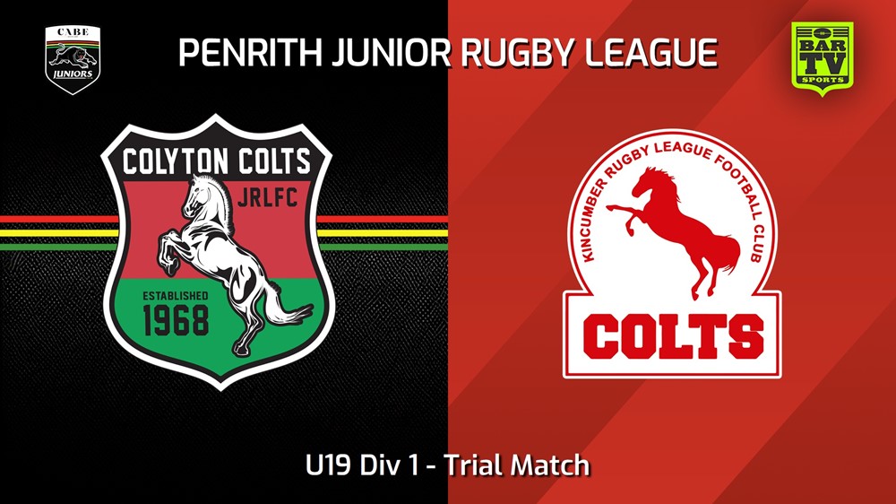 240323-Penrith & District Junior Rugby League Trial Match - U19 Div 1 - Colyton Colts v Kincumber Colts Slate Image