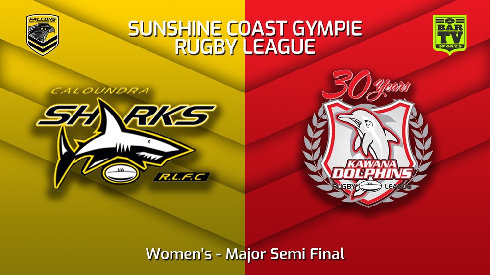 220827-Sunshine Coast RL Major Semi Final - Women's - Caloundra Sharks v Kawana Dolphins Slate Image