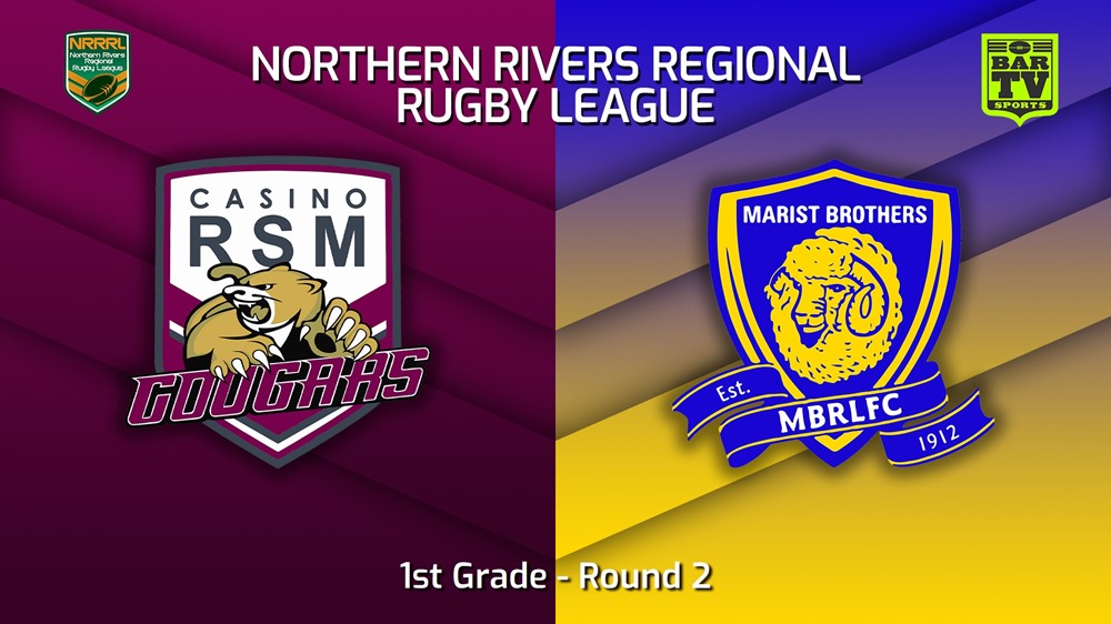 230423-Northern Rivers Round 2 - 1st Grade - Casino RSM Cougars v Lismore Marist Brothers Slate Image