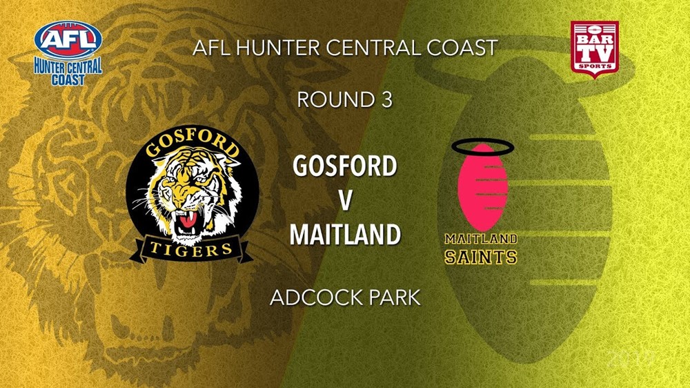 AFL HCC Round 3 -  Cup - Gosford Tigers v Maitland Saints Slate Image