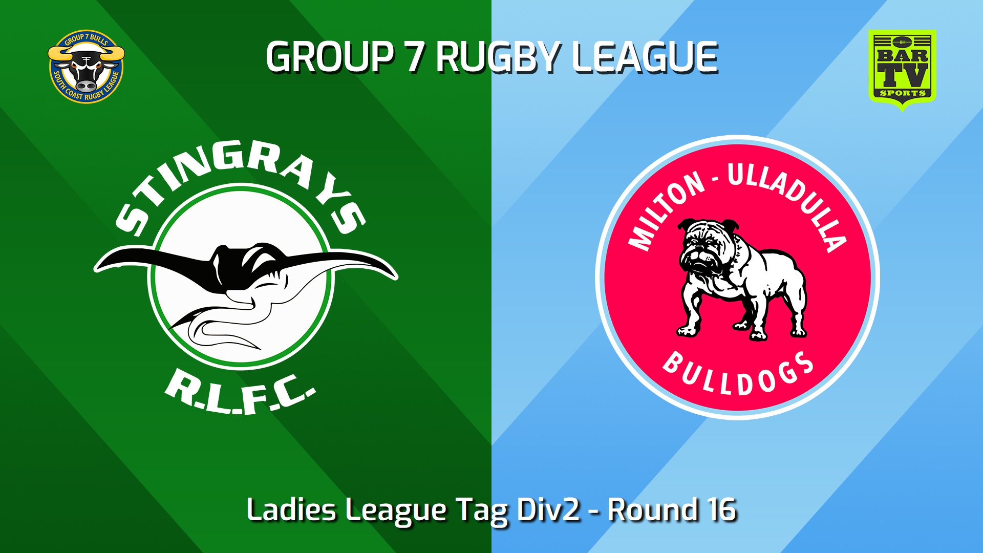 240804-video-South Coast Round 16 - Ladies League Tag Div2 - Stingrays of Shellharbour v Milton-Ulladulla Bulldogs Slate Image