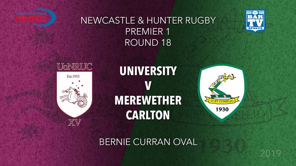 NHRU Round 18 - Premier 1 - University Of Newcastle v Merewether Carlton Slate Image