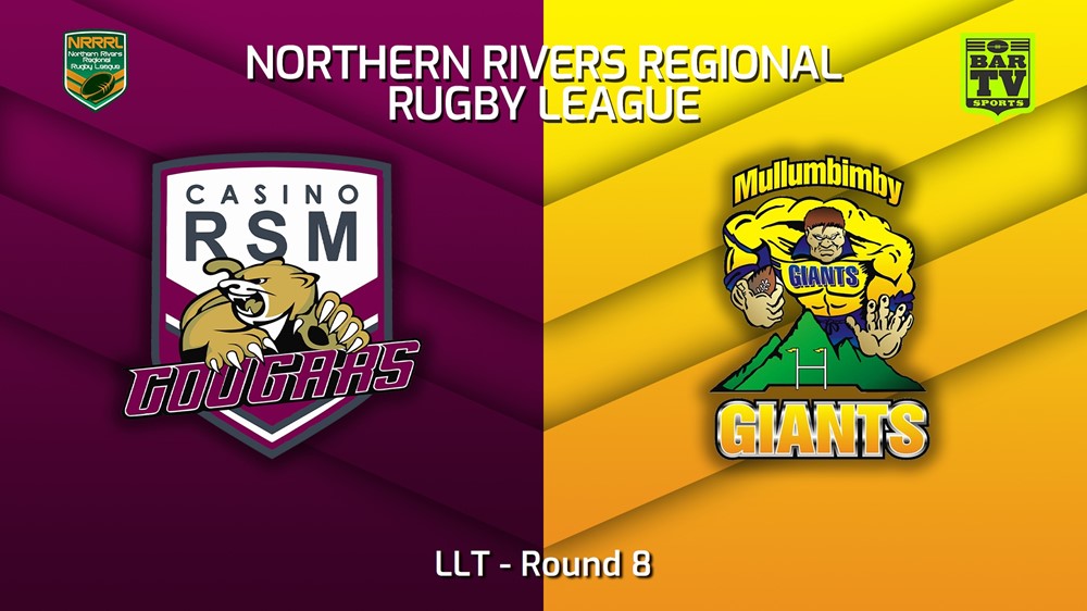 220619-Northern Rivers Round 8 - LLT - Casino RSM Cougars v Mullumbimby Giants Slate Image