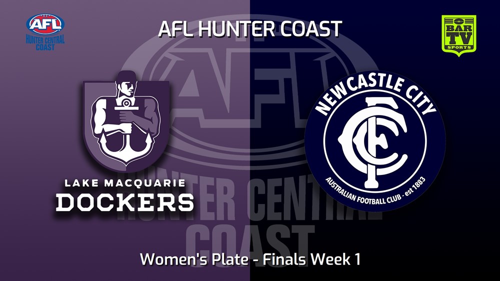 220827-AFL Hunter Central Coast Finals Week 1 - Women's Plate - Lake Macquarie Dockers v Newcastle City  Slate Image
