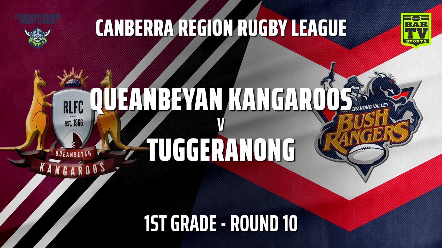 210703-Canberra Round 10 - 1st Grade - Queanbeyan Kangaroos v Tuggeranong Bushrangers Minigame Slate Image