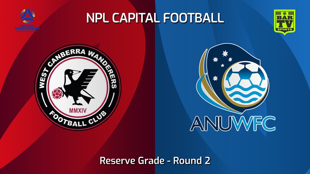 240414-NPL Women - Reserve Grade - Capital Football Round 2 - West Canberra Wanderers FC W v ANU WFC Minigame Slate Image