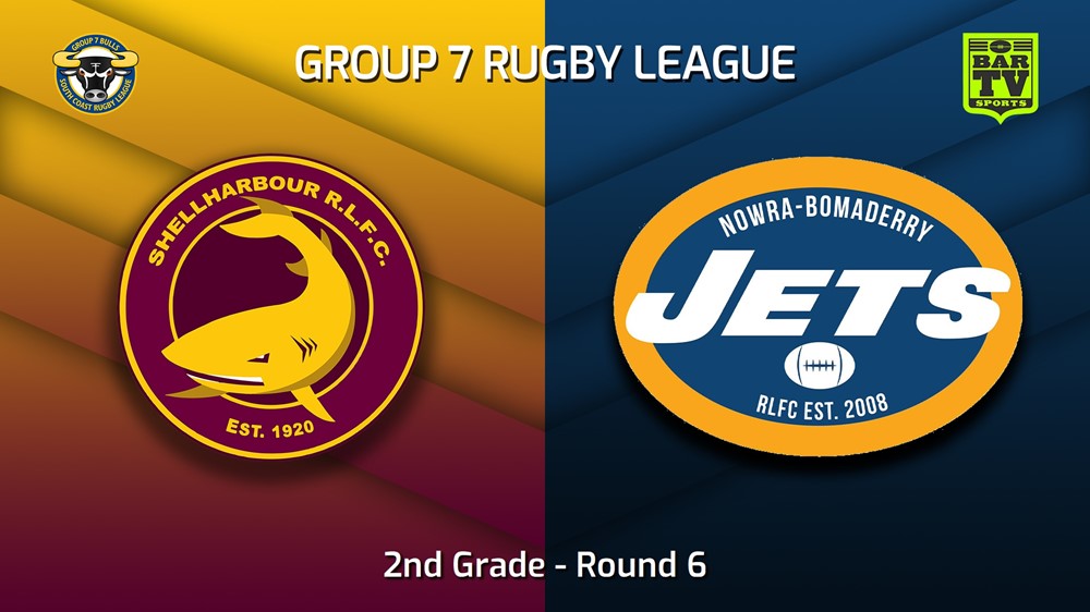 230506-South Coast Round 6 - 2nd Grade - Shellharbour Sharks v Nowra-Bomaderry Jets Slate Image