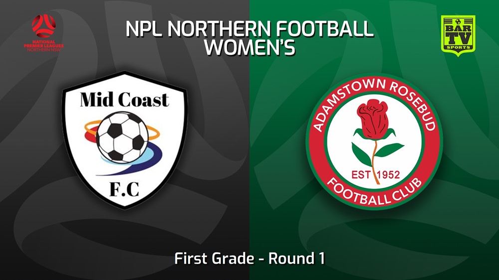 230305-NNSW NPLW Round 1 - Mid Coast FC W v Adamstown Rosebud JFC W Slate Image