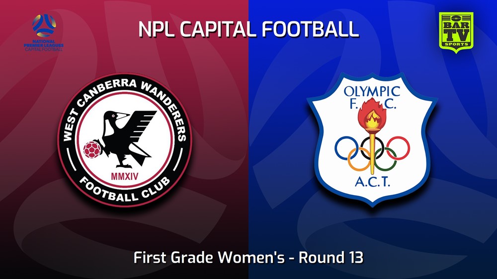 230702-Capital Womens Round 13 - West Canberra Wanderers FC (women) v Canberra Olympic FC (women) Slate Image