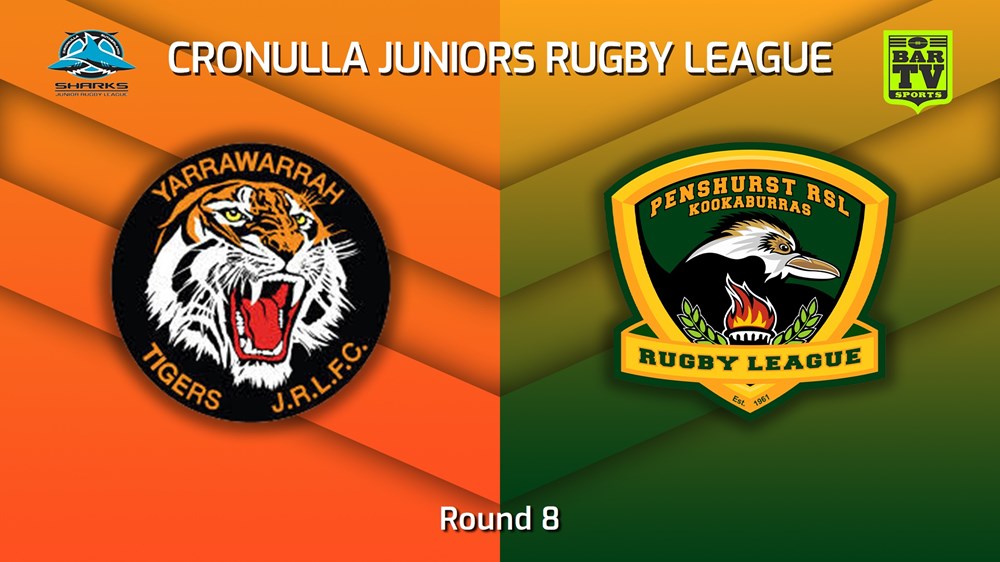 220625-Cronulla Juniors - U12 Bronze Round 8 - Yarrawarrah Tigers v Penshurst RSL Minigame Slate Image