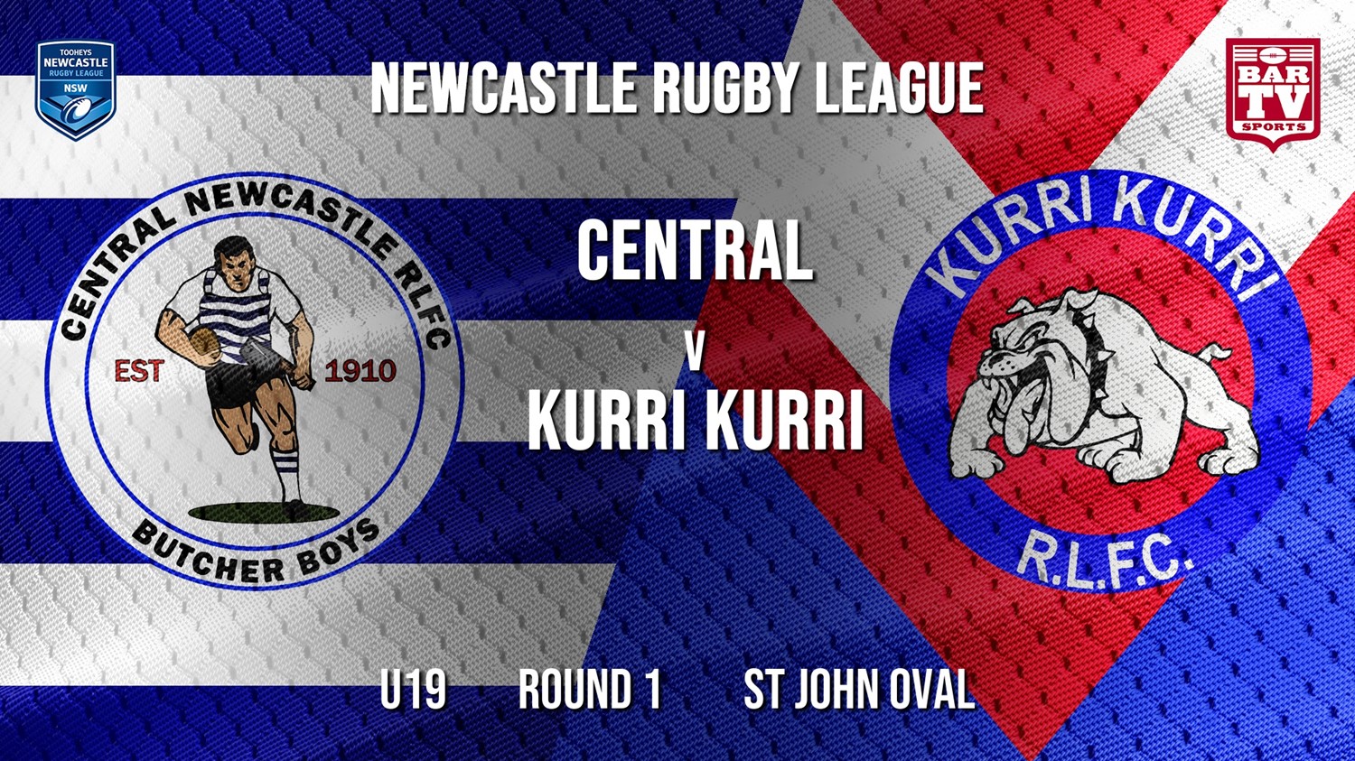Newcastle Rugby League Round 1  - U19 - Central Newcastle v Kurri Kurri Bulldogs Minigame Slate Image