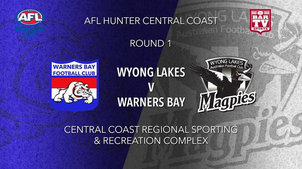 AFL HCC Round 1 - Warners Bay Bulldogs v Wyong Lakes Magpies Slate Image