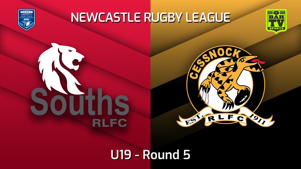 220423-Newcastle Round 5 - U19 - South Newcastle Lions v Cessnock Goannas Slate Image