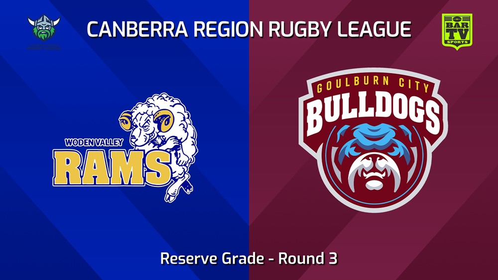 240421-video-Canberra Round 3 - Reserve Grade - Woden Valley Rams v Goulburn City Bulldogs Slate Image