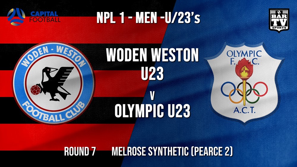NPL1 Men - U23 - Capital Football  Round 7 - Woden Weston U23 v Canberra Olympic U23 Slate Image