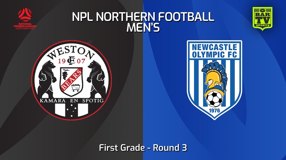 240310-NNSW NPLM Round 3 - Weston Workers FC v Newcastle Olympic Slate Image