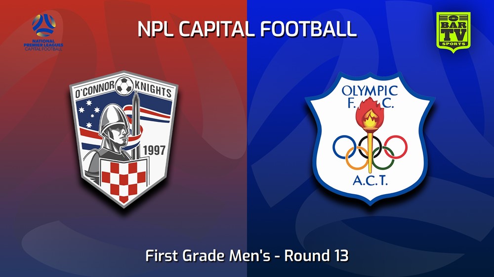 230708-Capital NPL Round 13 - O'Connor Knights SC v Canberra Olympic FC Slate Image