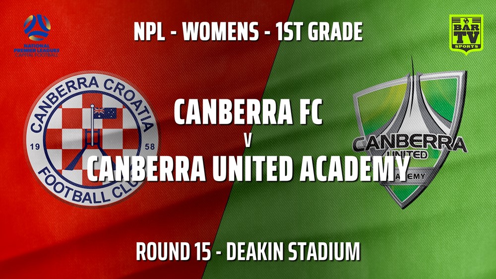 MINI GAME: Capital Womens Round 15 - Canberra FC (women) v Canberra United Academy Slate Image