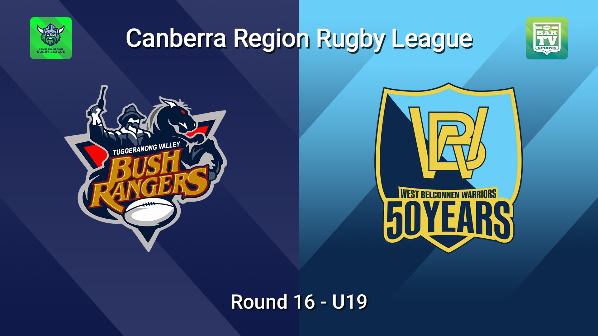 260808-video-Canberra Round 16 - U19 - Tuggeranong Bushrangers v West Belconnen Warriors Slate Image