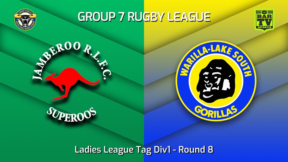 230520-South Coast Round 8 - Ladies League Tag Div1 - Jamberoo Superoos v Warilla-Lake South Gorillas Slate Image