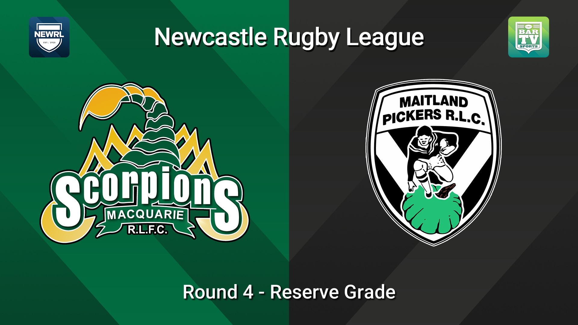 260502-video-Newcastle RL Round 4 - Reserve Grade - Macquarie Scorpions v Maitland Pickers Slate Image