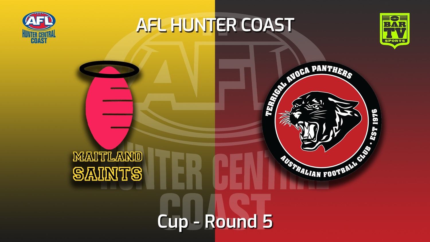 MINI GAME: AFL Hunter Central Coast Round 5 - Cup - Maitland Saints v Terrigal Avoca Panthers Slate Image