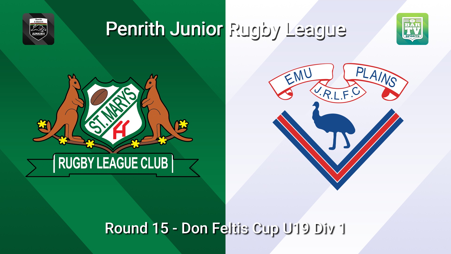 260816-video-Penrith & District Junior Rugby League Round 15 - Don Feltis Cup U19 Div 1 - St Marys v Emu Plains Slate Image
