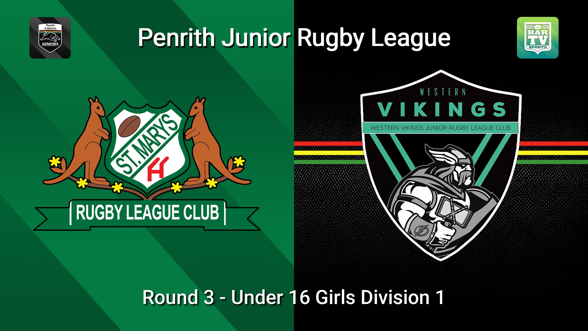 260509-video-Penrith & District Junior Rugby League Round 3 - Under 16 Girls Division 1 - St Marys v Western Vikings Slate Image