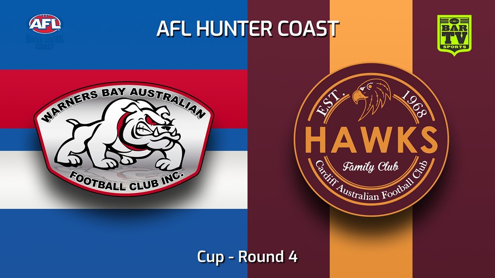 240425-video-AFL Hunter Central Coast Round 4 - Cup - Warners Bay Bulldogs v Cardiff Hawks Slate Image