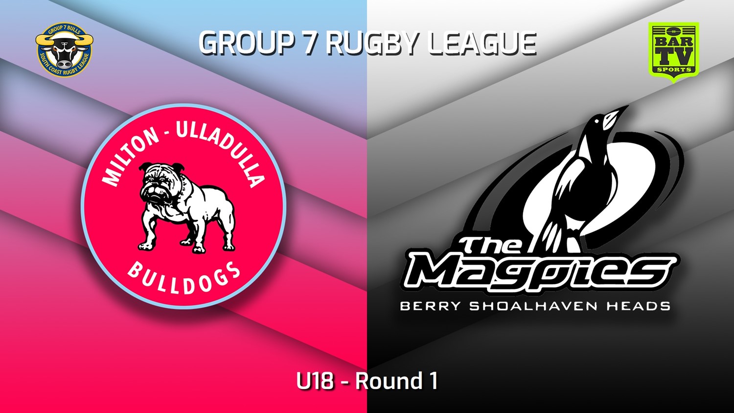 220731-South Coast Round 1 - U18 - Milton-Ulladulla Bulldogs v Berry-Shoalhaven Heads Magpies Slate Image