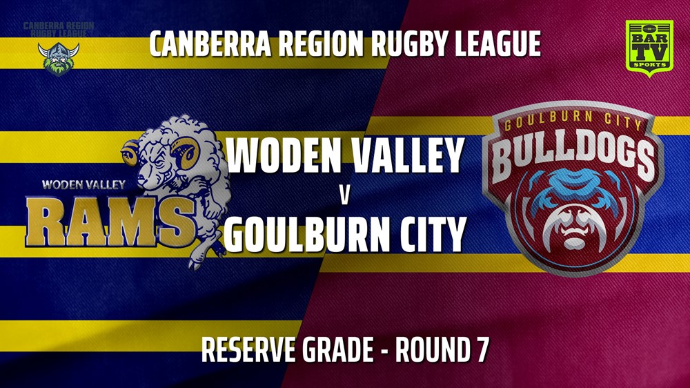 210529-CRRL Round 7 - Reserve Grade - Woden Valley Rams v Goulburn City Bulldogs Slate Image