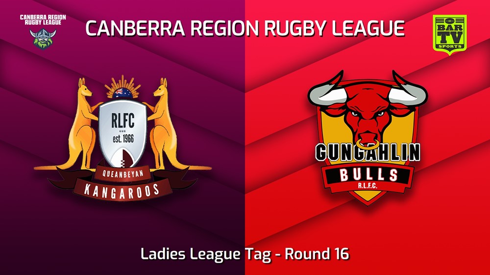 220813-Canberra Round 16 - Ladies League Tag - Queanbeyan Kangaroos v Gungahlin Bulls Slate Image