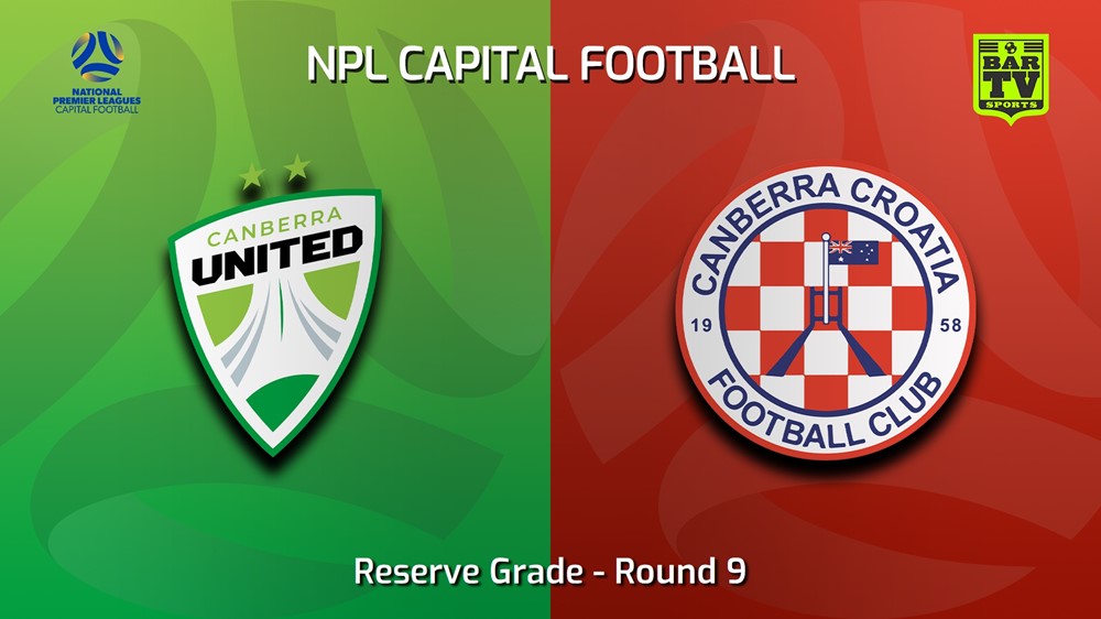 230709-NPL Women - Reserve Grade - Capital Football Round 9 - Canberra United W v Canberra Croatia FC (women) Slate Image