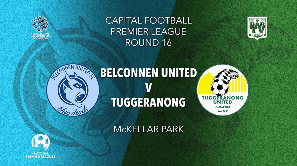NPL Youth - Capital Round 16 - Belconnen United FC U20 v Tuggeranong United FC U20 Slate Image