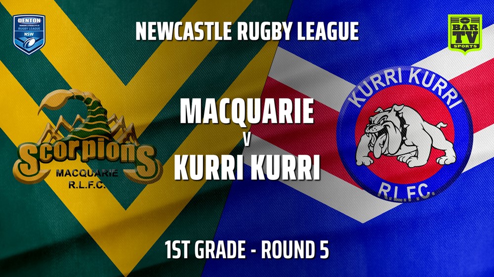 210422-Newcastle Rugby League Round 5 - 1st Grade - Macquarie Scorpions v Kurri Kurri Bulldogs Slate Image