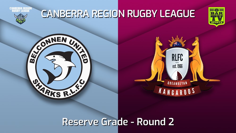 220409-Canberra Round 2 - Reserve Grade - Belconnen United Sharks v Queanbeyan Kangaroos Slate Image