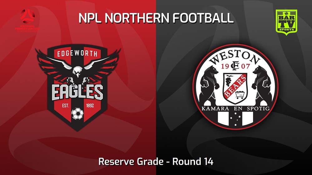 230604-NNSW NPLM Res Round 14 - Edgeworth Eagles Res v Weston Workers FC Res Slate Image
