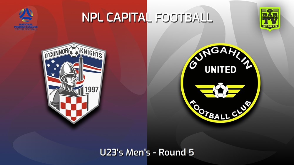230506-Capital NPL U23 Round 5 - O'Connor Knights SC U23 v Gungahlin United U23 Minigame Slate Image