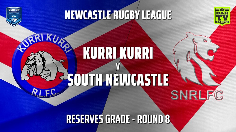 210522-Newcastle Rugby League Round 8 - Reserves Grade - Kurri Kurri Bulldogs v South Newcastle Slate Image