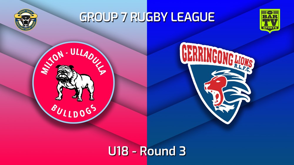 220501-South Coast Round 3 - U18 - Milton-Ulladulla Bulldogs v Gerringong Lions Slate Image