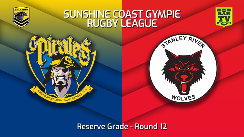 230708-Sunshine Coast RL Round 12 - Reserve Grade - Noosa Pirates v Stanley River Wolves Minigame Slate Image
