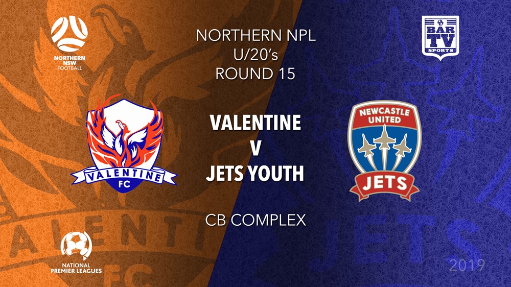 NPL Youth - Northern NSW Round 15 (Replay) - Valentine Phoenix FC U20 v Newcastle Jets FC U20 Slate Image