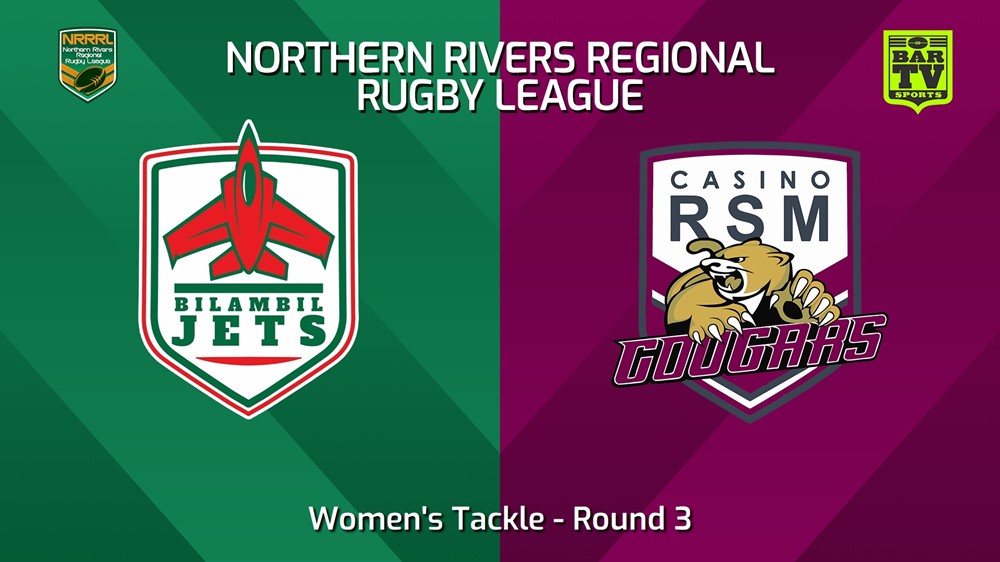 240421-video-Northern Rivers Round 3 - Women's Tackle - Bilambil Jets v Casino RSM Cougars Minigame Slate Image