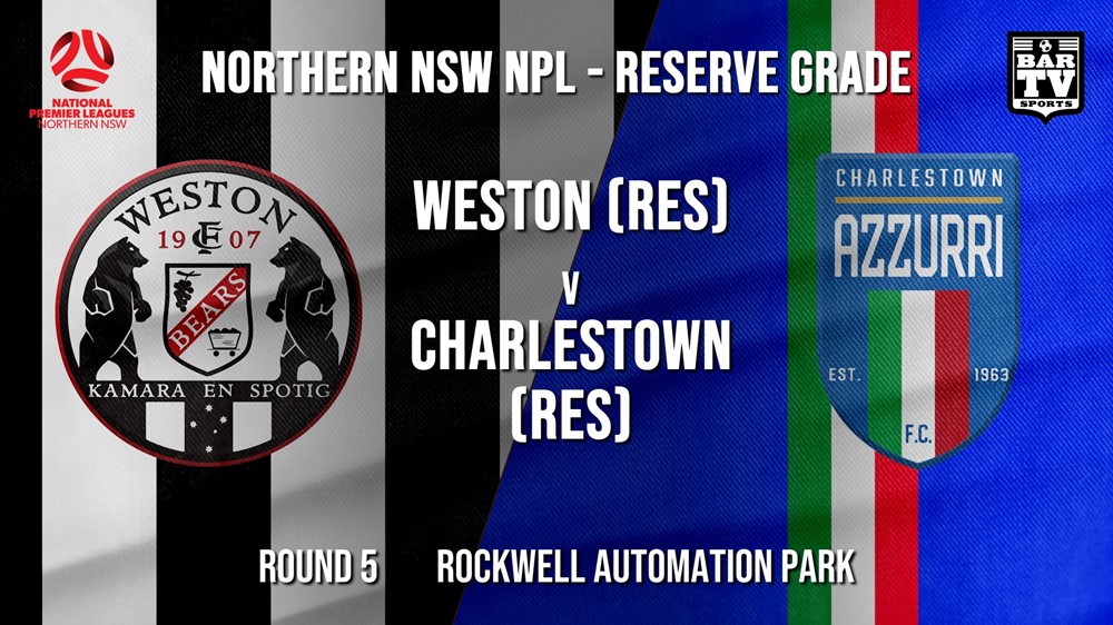 NPL NNSW RES Round 5 - Weston Workers FC (Res) v Charlestown Azzurri FC (Res) Slate Image