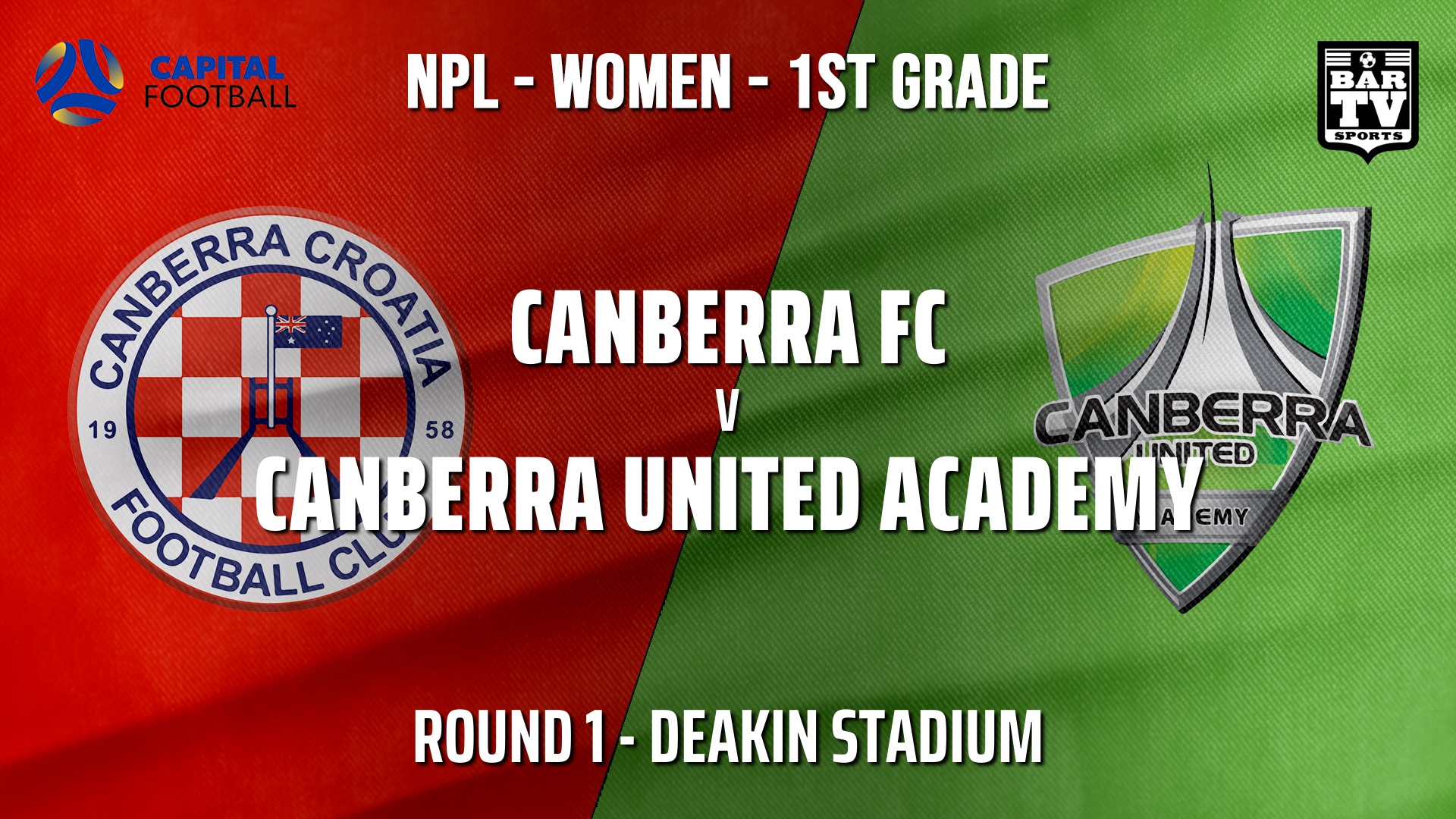 NPLW - Capital Round 1 - Canberra FC (women) v Canberra United Academy Slate Image