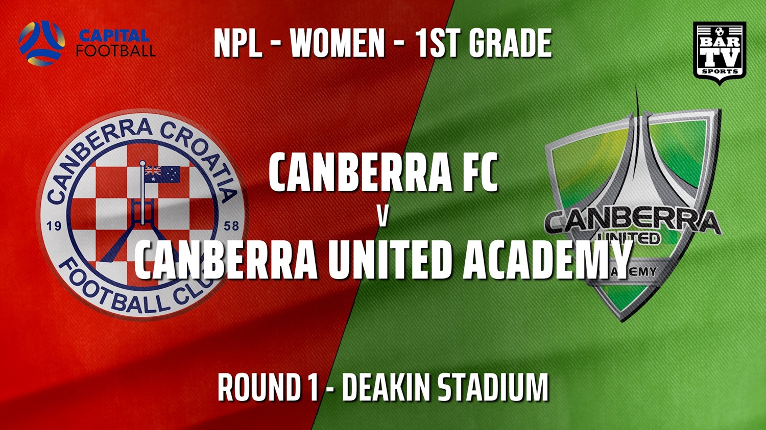 NPLW - Capital Round 1 - Canberra FC (women) v Canberra United Academy Slate Image